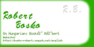 robert bosko business card